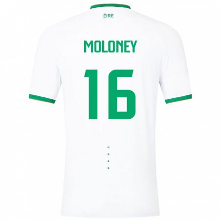 Kandiny Femme Maillot Irlande Grace Moloney #16 Blanc Tenues Extérieur 24-26 T-Shirt