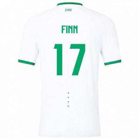 Kandiny Femme Maillot Irlande Jamie Finn #17 Blanc Tenues Extérieur 24-26 T-Shirt