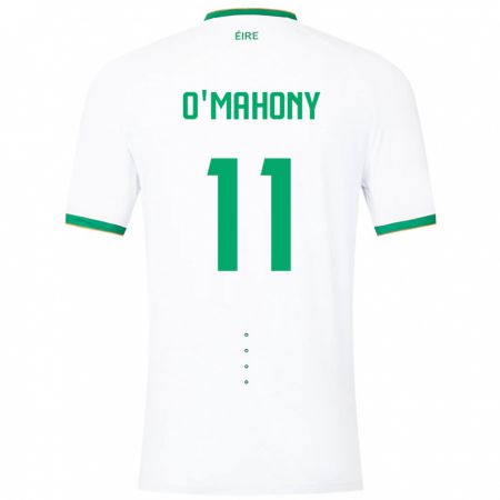 Kandiny Femme Maillot Irlande Éabha O'mahony #11 Blanc Tenues Extérieur 24-26 T-Shirt