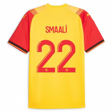 Kandiny Enfant Maillot Emma Smaali #22 Jaune Tenues Domicile 2023/24 T-Shirt