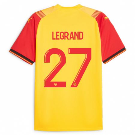 Kandiny Enfant Maillot Bérénice Legrand #27 Jaune Tenues Domicile 2023/24 T-Shirt