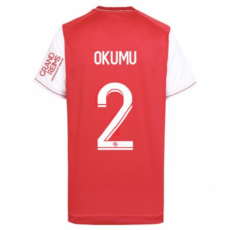 Kandiny Enfant Maillot Joseph Okumu #2 Rouge Tenues Domicile 2023/24 T-Shirt