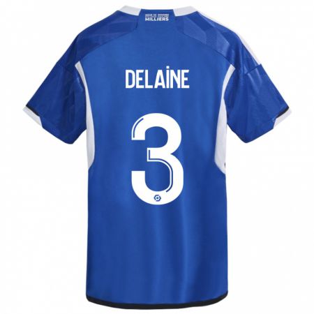 Kandiny Enfant Maillot Thomas Delaine #3 Bleu Tenues Domicile 2023/24 T-Shirt