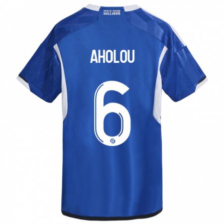 Kandiny Enfant Maillot Jean-Eudes Aholou #6 Bleu Tenues Domicile 2023/24 T-Shirt