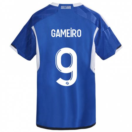 Kandiny Enfant Maillot Kévin Gameiro #9 Bleu Tenues Domicile 2023/24 T-Shirt