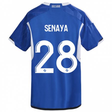 Kandiny Enfant Maillot Marvin Senaya #28 Bleu Tenues Domicile 2023/24 T-Shirt