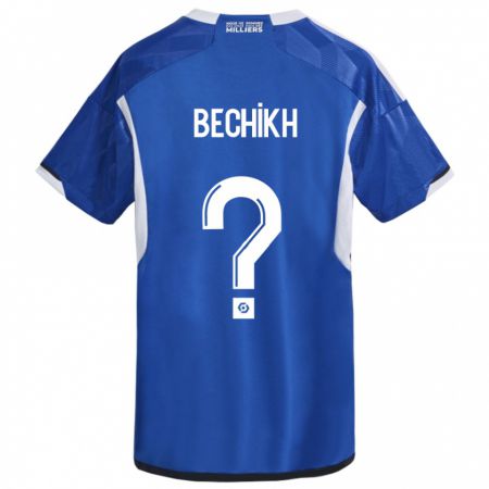 Kandiny Enfant Maillot Mohamed Bechikh #0 Bleu Tenues Domicile 2023/24 T-Shirt