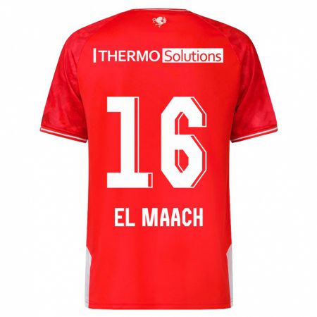 Kandiny Enfant Maillot Issam El Maach #16 Rouge Tenues Domicile 2023/24 T-Shirt
