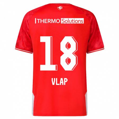 Kandiny Enfant Maillot Michel Vlap #18 Rouge Tenues Domicile 2023/24 T-Shirt