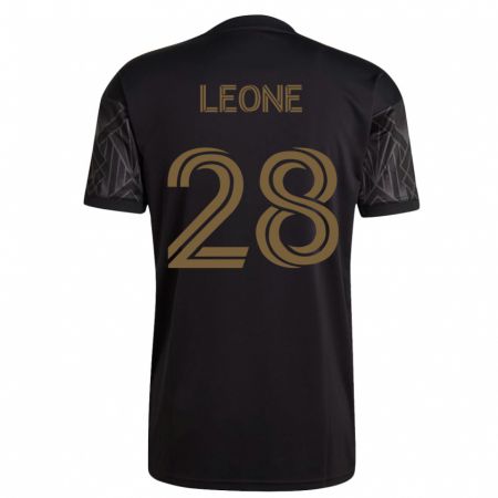 Kandiny Enfant Maillot Tony Leone #28 Noir Tenues Domicile 2023/24 T-Shirt