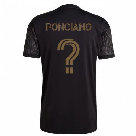 Kandiny Enfant Maillot Emir Ponciano #0 Noir Tenues Domicile 2023/24 T-Shirt