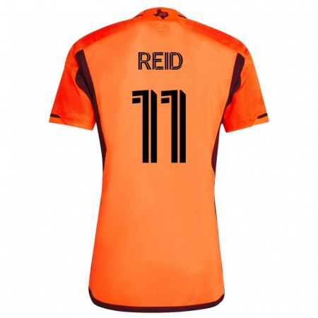Kandiny Enfant Maillot Isaiah Reid #11 Orange Tenues Domicile 2023/24 T-Shirt