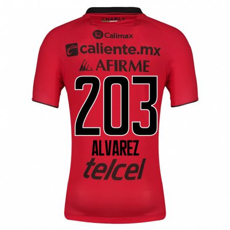 Kandiny Enfant Maillot Jaime Álvarez #203 Rouge Tenues Domicile 2023/24 T-Shirt