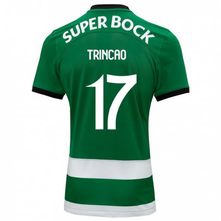 Kandiny Enfant Maillot Trincão #17 Vert Tenues Domicile 2023/24 T-Shirt