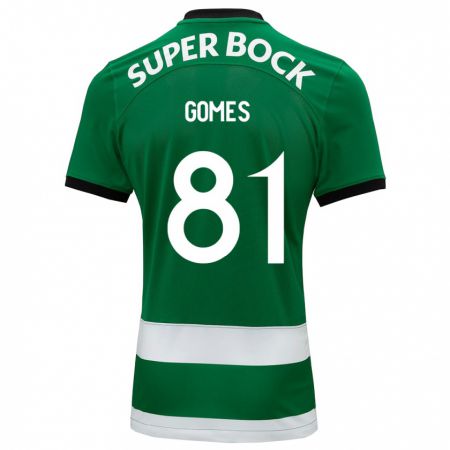 Kandiny Enfant Maillot Salvador Gomes #81 Vert Tenues Domicile 2023/24 T-Shirt