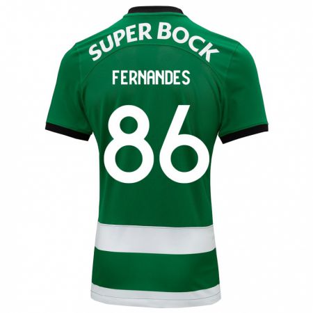 Kandiny Enfant Maillot Emanuel Fernandes #86 Vert Tenues Domicile 2023/24 T-Shirt