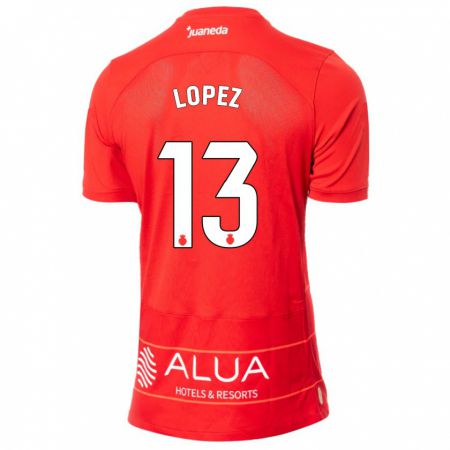 Kandiny Enfant Maillot Iván López #13 Rouge Tenues Domicile 2023/24 T-Shirt