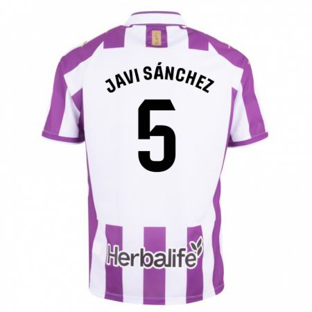 Kandiny Enfant Maillot Javi Sánchez #5 Violet Tenues Domicile 2023/24 T-Shirt