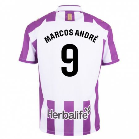 Kandiny Enfant Maillot Marcos André #9 Violet Tenues Domicile 2023/24 T-Shirt