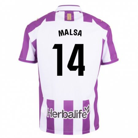 Kandiny Enfant Maillot Mickaël Malsa #14 Violet Tenues Domicile 2023/24 T-Shirt