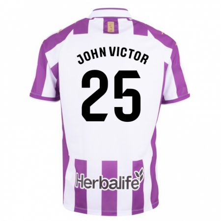 Kandiny Enfant Maillot John Victor #25 Violet Tenues Domicile 2023/24 T-Shirt