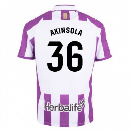 Kandiny Enfant Maillot Tunde Akinsola #36 Violet Tenues Domicile 2023/24 T-Shirt