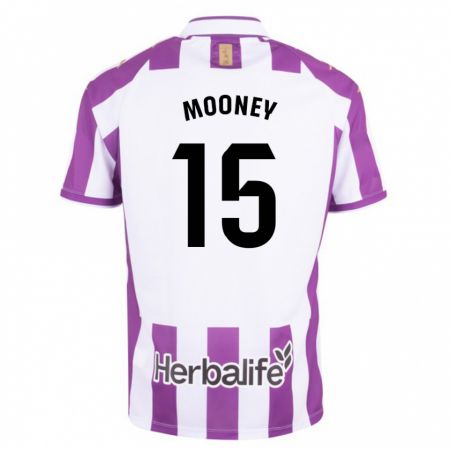 Kandiny Enfant Maillot Fionn Mooney #15 Violet Tenues Domicile 2023/24 T-Shirt