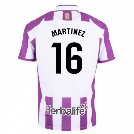 Kandiny Enfant Maillot Jesús Martínez #16 Violet Tenues Domicile 2023/24 T-Shirt