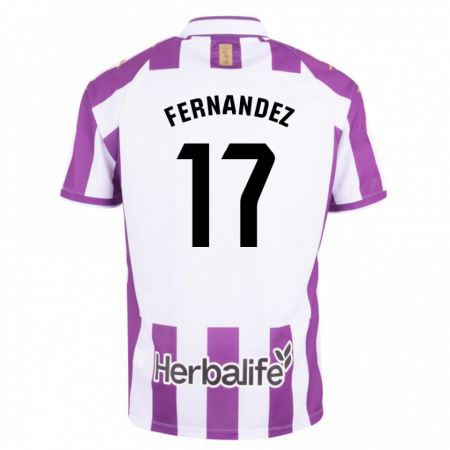 Kandiny Enfant Maillot Dani Fernández #17 Violet Tenues Domicile 2023/24 T-Shirt