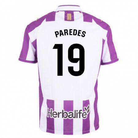 Kandiny Enfant Maillot Yago Paredes #19 Violet Tenues Domicile 2023/24 T-Shirt