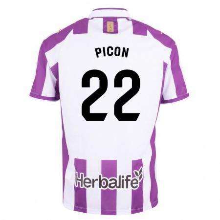 Kandiny Enfant Maillot Pablo Picón #22 Violet Tenues Domicile 2023/24 T-Shirt