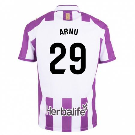 Kandiny Enfant Maillot Adrián Arnu #29 Violet Tenues Domicile 2023/24 T-Shirt