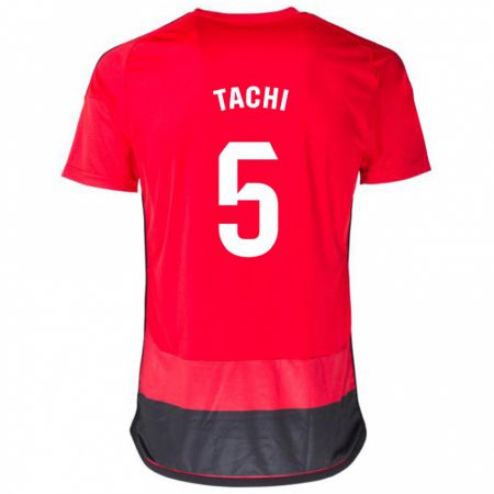 Kandiny Enfant Maillot Tachi #5 Rouge Noir Tenues Domicile 2023/24 T-Shirt