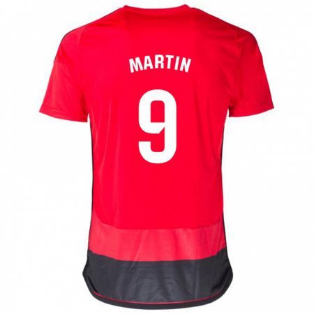 Kandiny Enfant Maillot Carlos Martín #9 Rouge Noir Tenues Domicile 2023/24 T-Shirt
