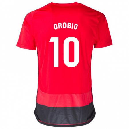Kandiny Enfant Maillot Ekhiotz Orobio #10 Rouge Noir Tenues Domicile 2023/24 T-Shirt