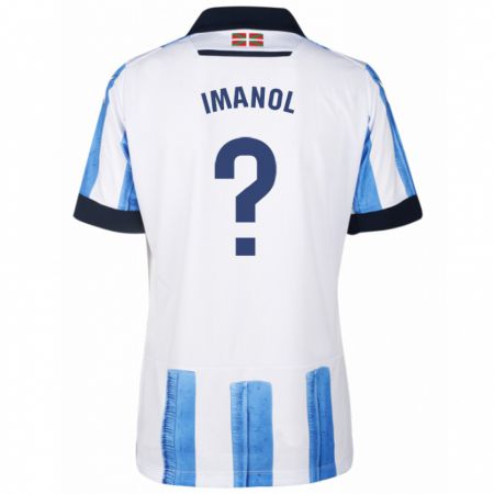 Kandiny Enfant Maillot Imanol #0 Bleu Blanc Tenues Domicile 2023/24 T-Shirt