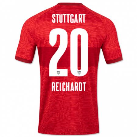 Kandiny Enfant Maillot Leon Reichardt #20 Rouge Tenues Extérieur 2023/24 T-Shirt