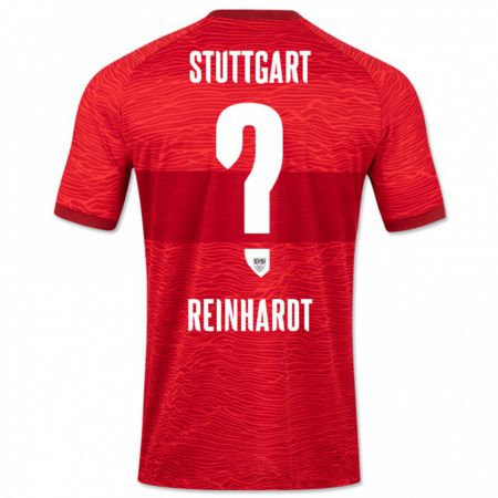 Kandiny Enfant Maillot Peter Reinhardt #0 Rouge Tenues Extérieur 2023/24 T-Shirt