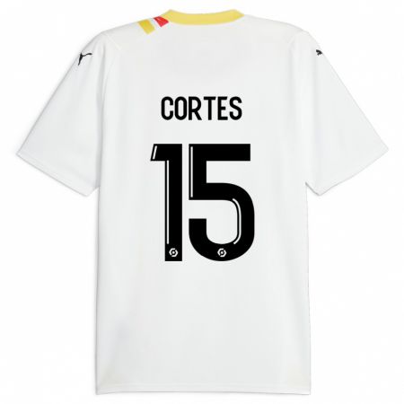 Kandiny Enfant Maillot Óscar Cortés #15 Noir Tenues Extérieur 2023/24 T-Shirt
