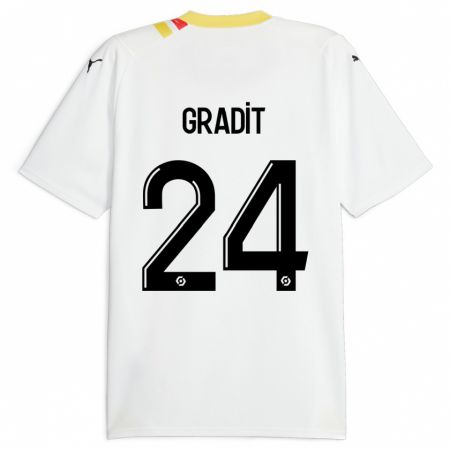 Kandiny Enfant Maillot Jonathan Gradit #24 Noir Tenues Extérieur 2023/24 T-Shirt