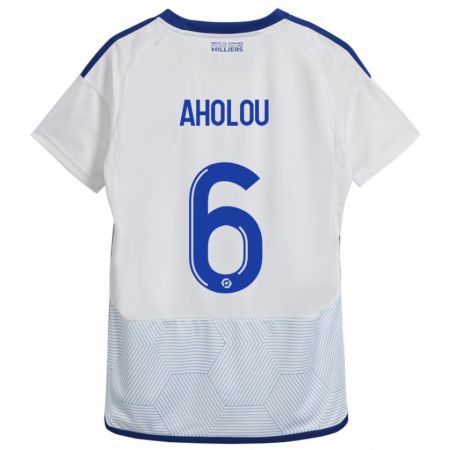 Kandiny Enfant Maillot Jean-Eudes Aholou #6 Blanc Tenues Extérieur 2023/24 T-Shirt