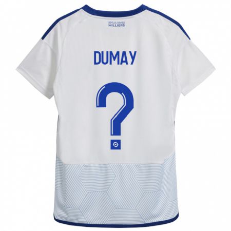 Kandiny Enfant Maillot Yoann Dumay #0 Blanc Tenues Extérieur 2023/24 T-Shirt