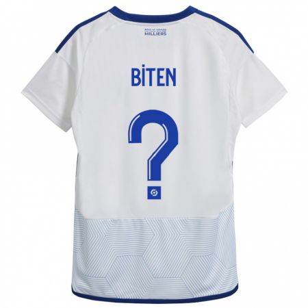 Kandiny Enfant Maillot Clancy Valère Biten #0 Blanc Tenues Extérieur 2023/24 T-Shirt