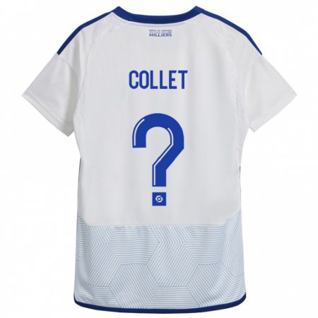 Kandiny Enfant Maillot Arthur Tirard Collet #0 Blanc Tenues Extérieur 2023/24 T-Shirt