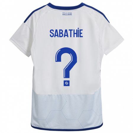 Kandiny Enfant Maillot Gabin Sabathié #0 Blanc Tenues Extérieur 2023/24 T-Shirt