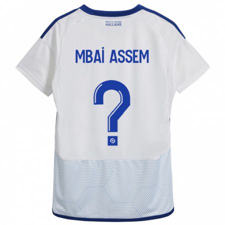 Kandiny Enfant Maillot Chris Mbaï-Assem #0 Blanc Tenues Extérieur 2023/24 T-Shirt