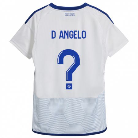 Kandiny Enfant Maillot Gianni D'angelo #0 Blanc Tenues Extérieur 2023/24 T-Shirt