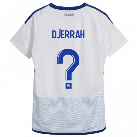 Kandiny Enfant Maillot Karim Djerrah #0 Blanc Tenues Extérieur 2023/24 T-Shirt