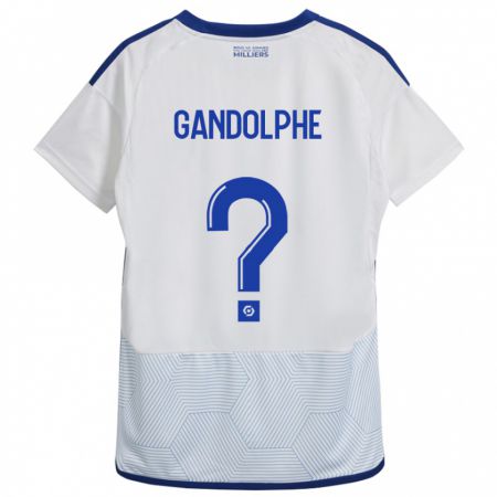 Kandiny Enfant Maillot Adrien Gandolphe #0 Blanc Tenues Extérieur 2023/24 T-Shirt