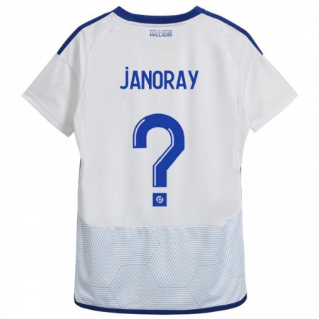 Kandiny Enfant Maillot Sacha Janoray #0 Blanc Tenues Extérieur 2023/24 T-Shirt